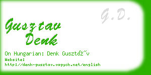 gusztav denk business card